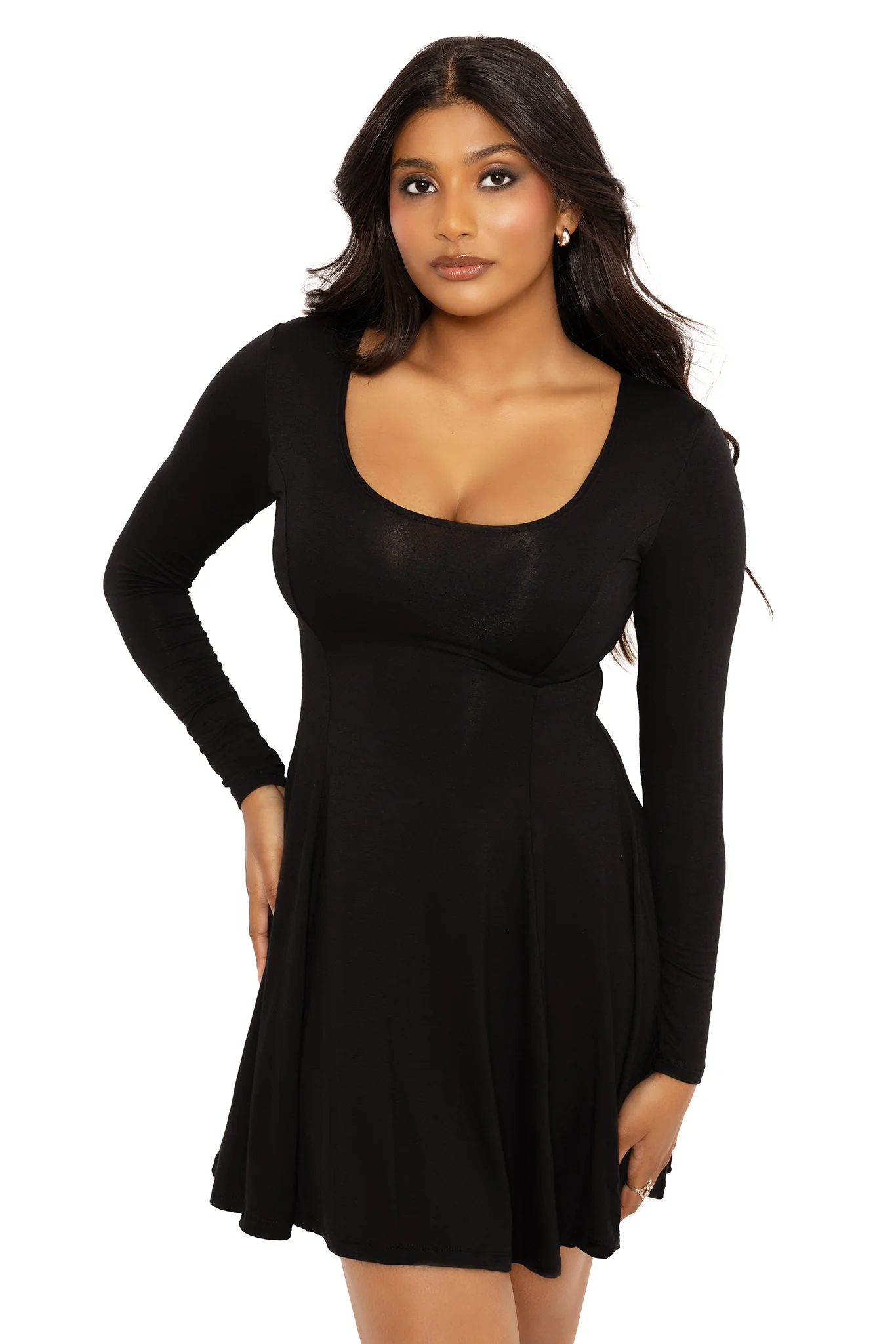 Black Long Sleeve Evil Cheerleader Dress - Image 5