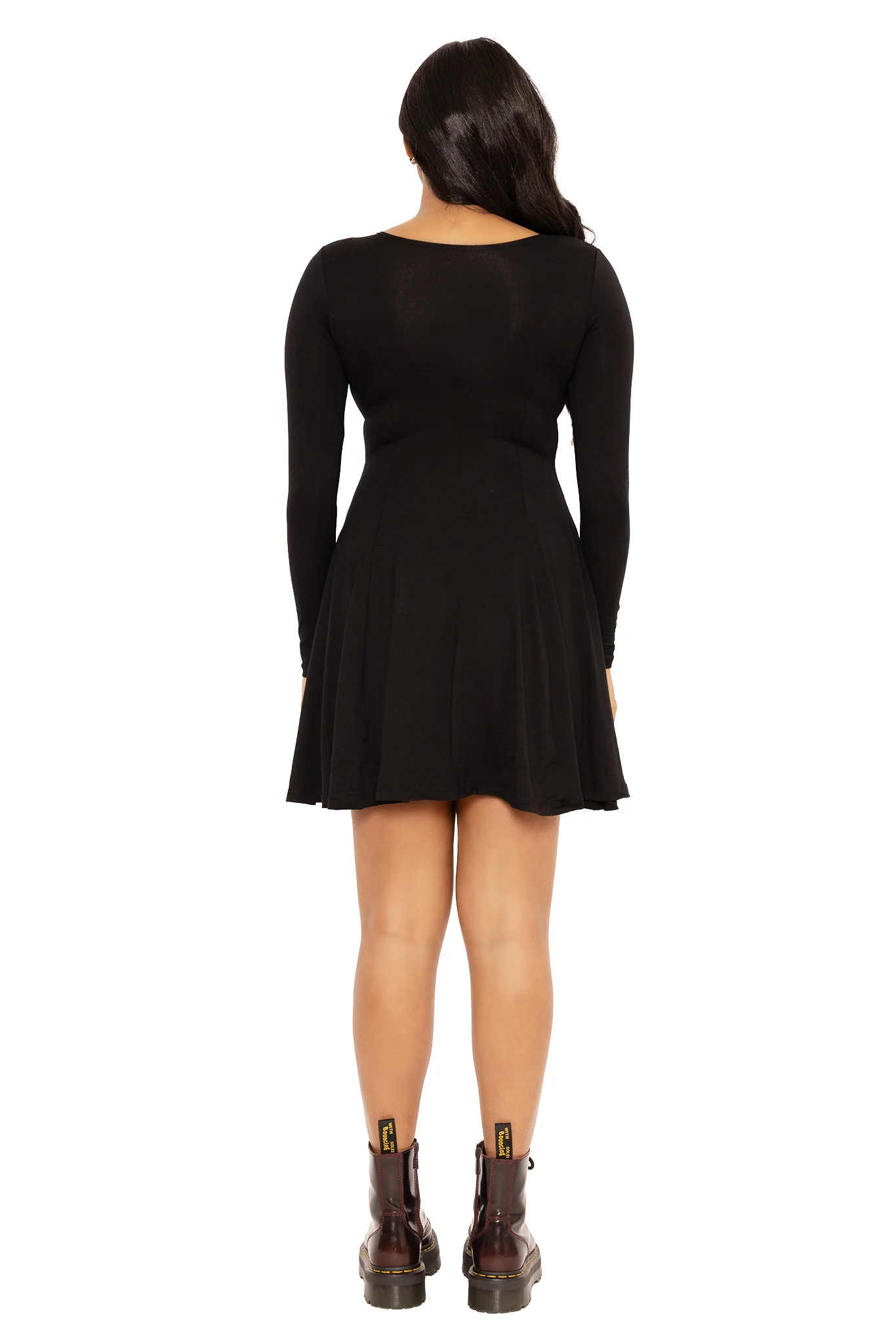 Black Long Sleeve Evil Cheerleader Dress - Image 7