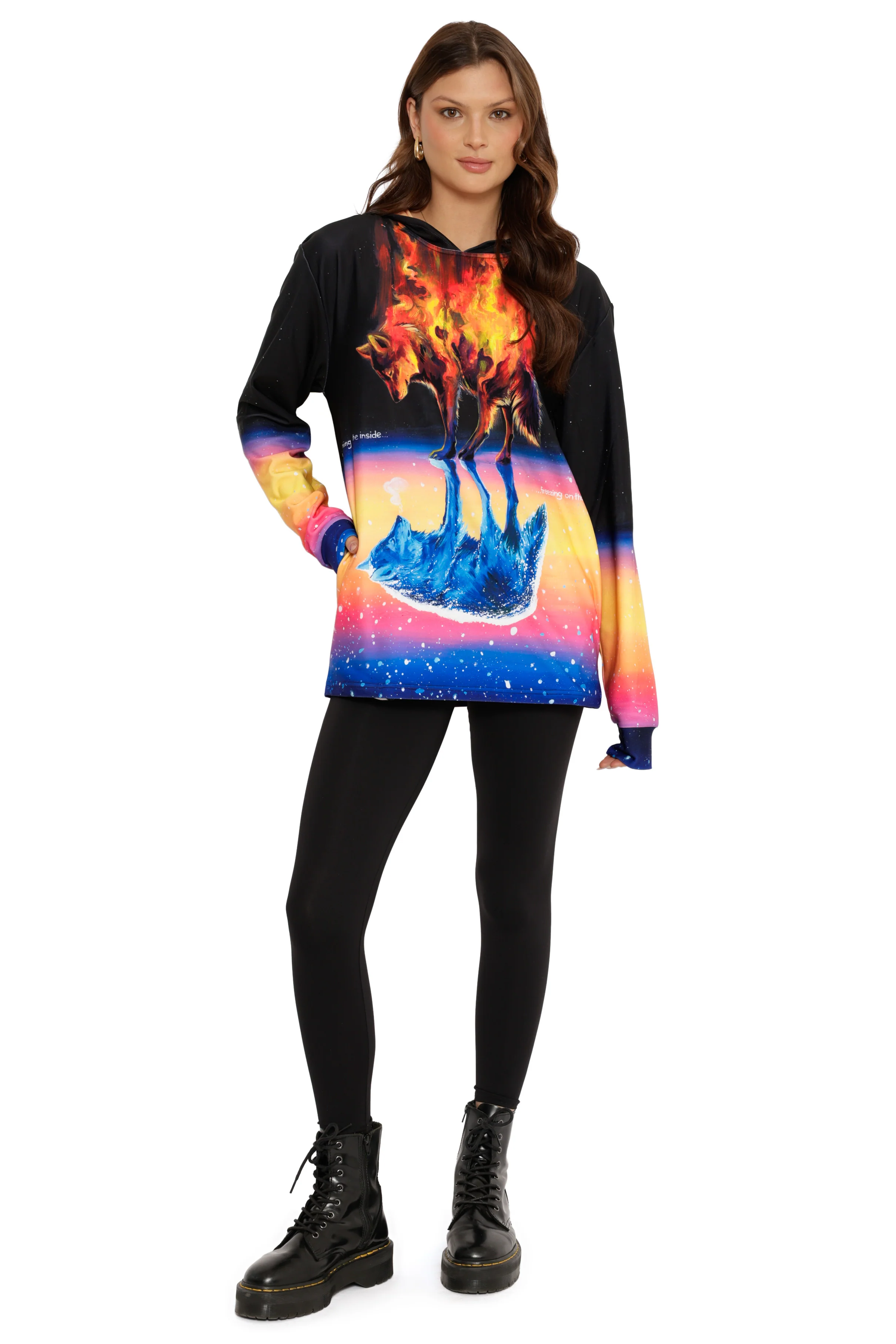 Burning On The Inside Hoodie Sweater - Image 3