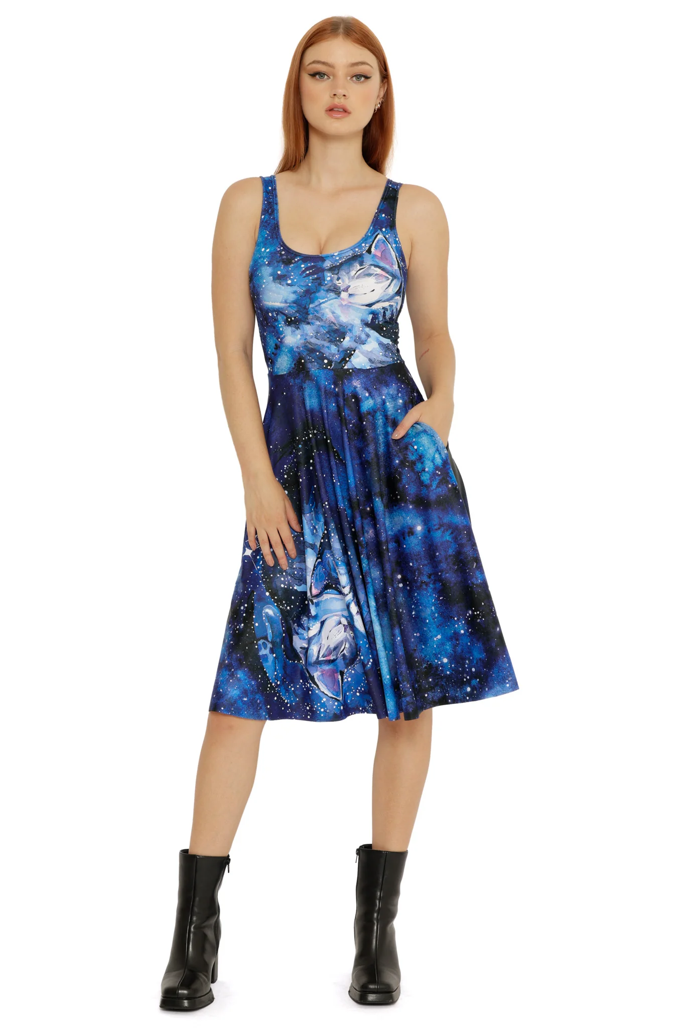 Celestial Cuddling Scoop Midi Dress