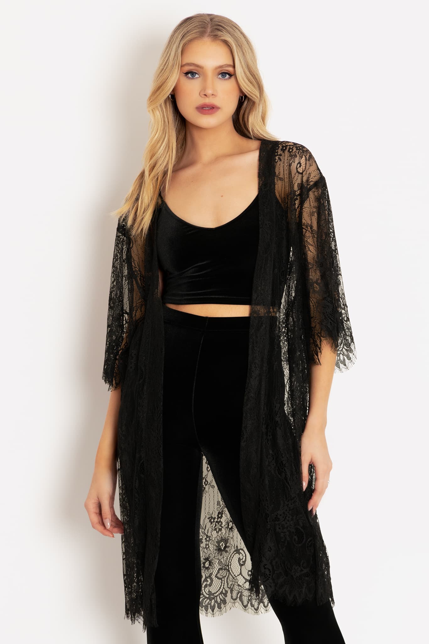 Dark Garden Lace Kimono - Image 3