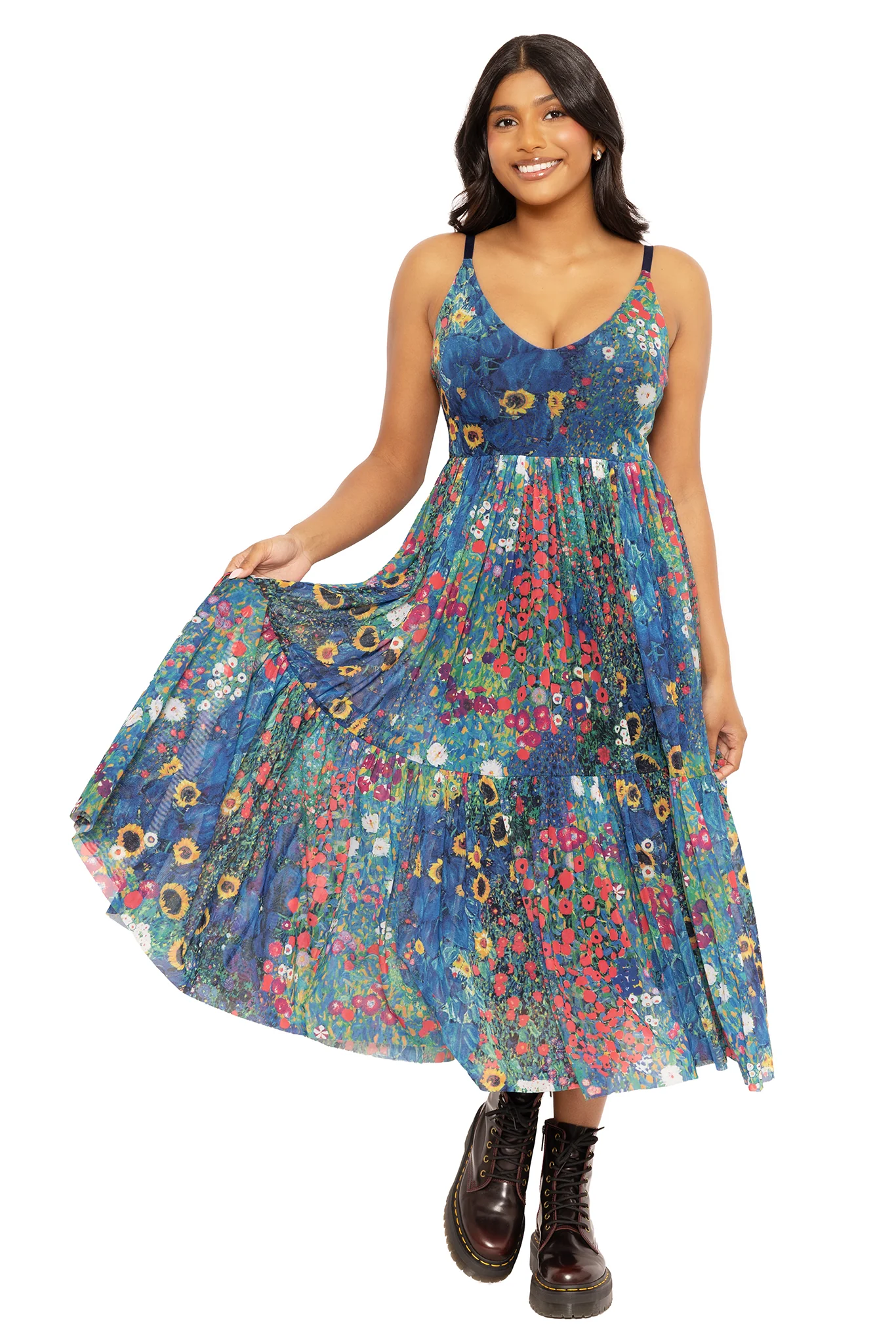 Klimt Collage Sheer Midaxi Dress 2.0 - Image 3