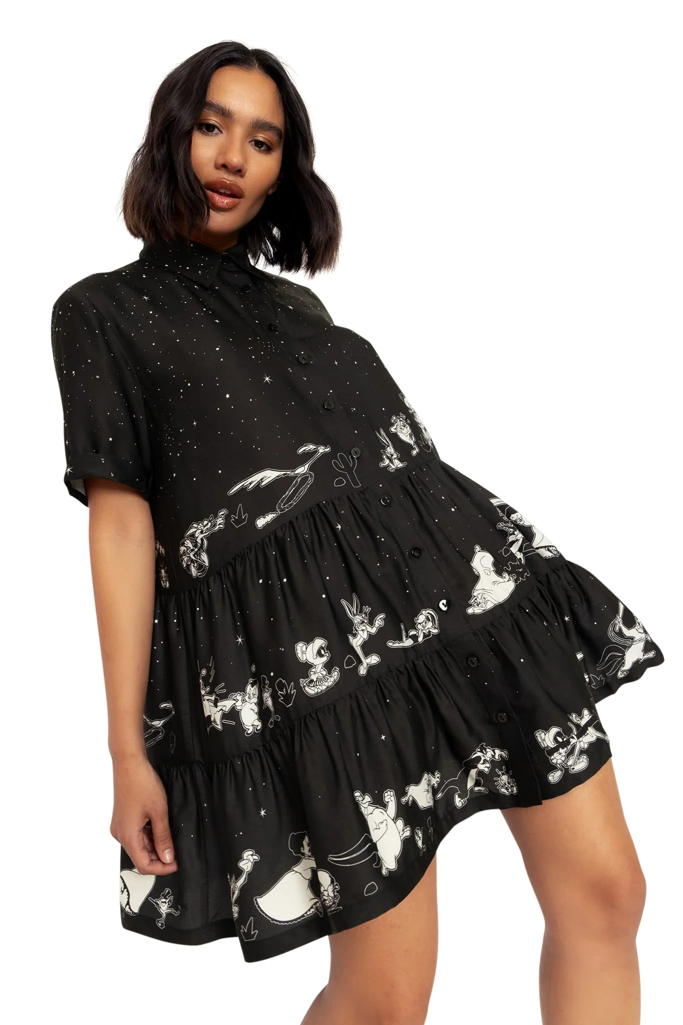 Looney Tunes Chase Tiered Shirt Dress - Image 7