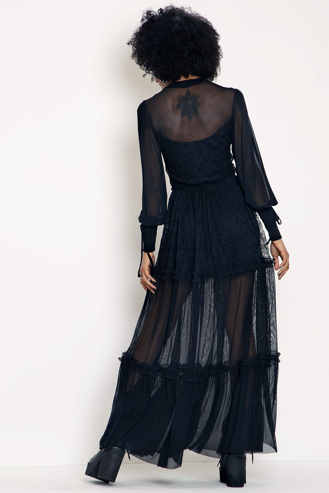Midnight Ritual Sheer Maxi Dress - Image 3