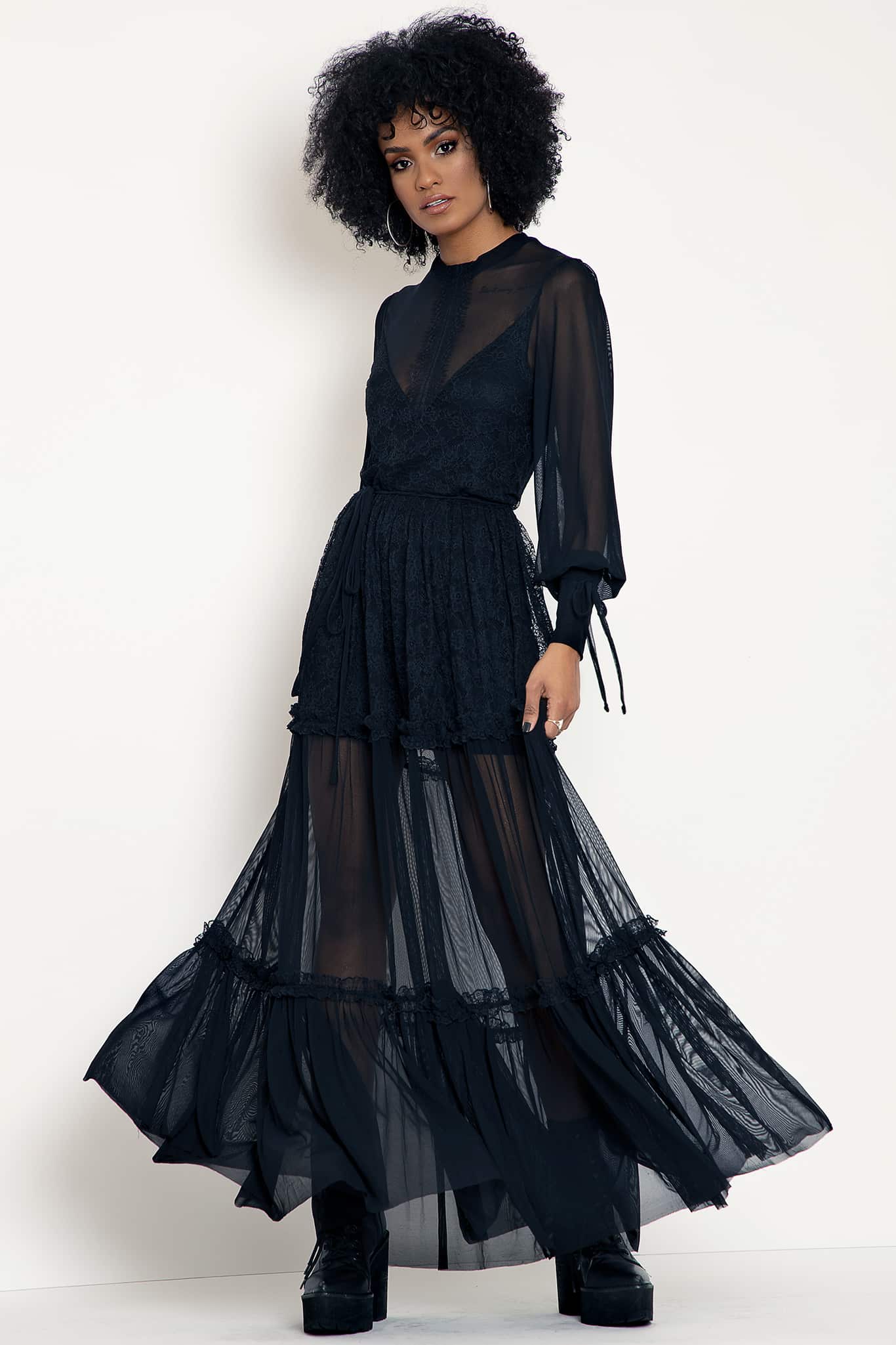 Midnight Ritual Sheer Maxi Dress - Image 4