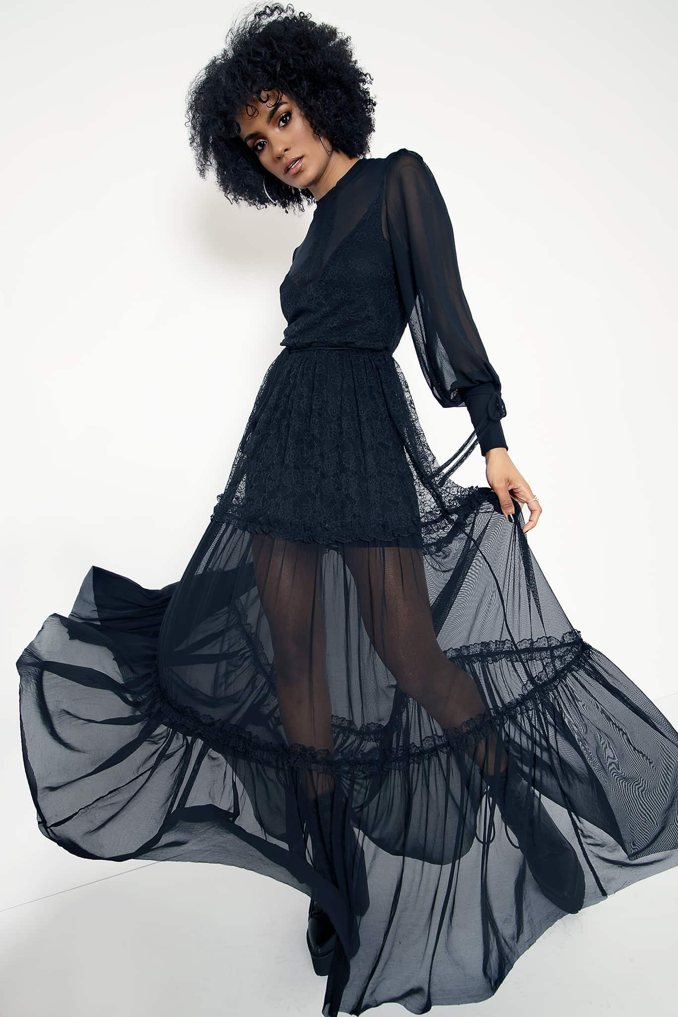 Midnight Ritual Sheer Maxi Dress - Image 5