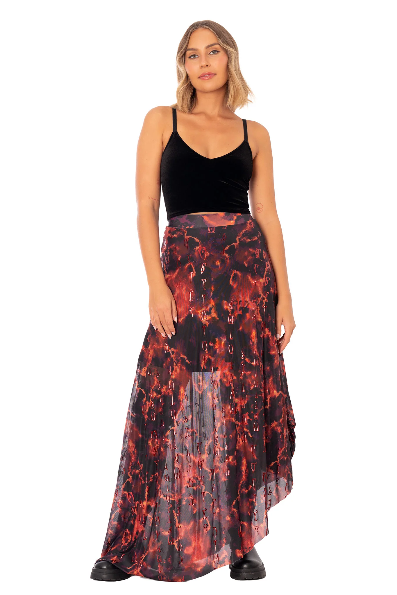 Oblivion Awaits Side Strung Maxi Skirt - Image 3