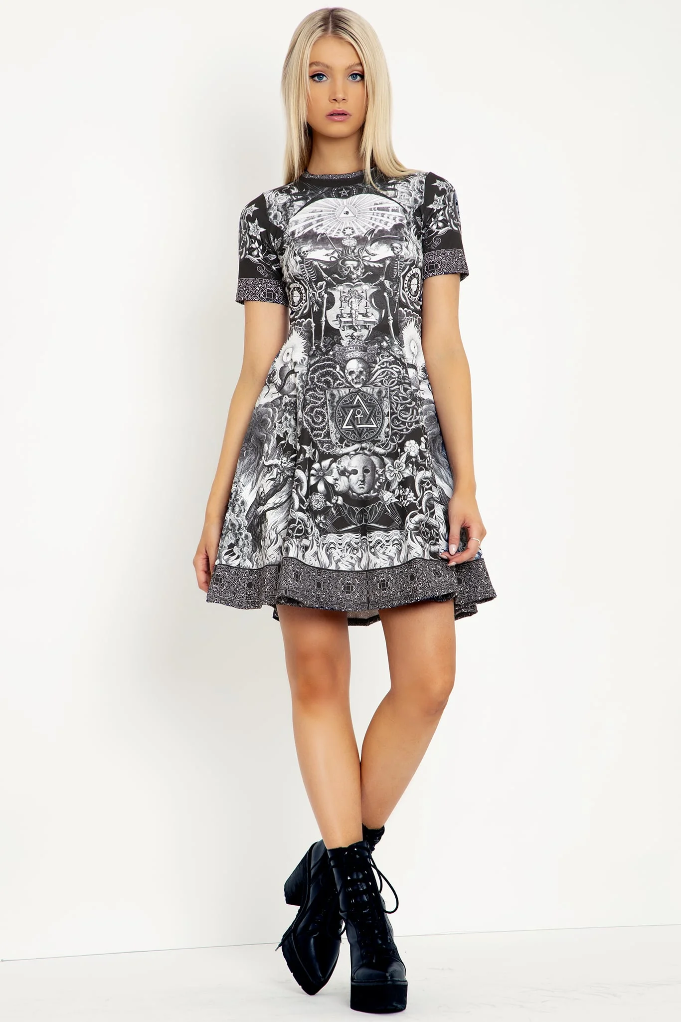 Til Death Do Us Part Longline Evil Tee Dress - Image 3
