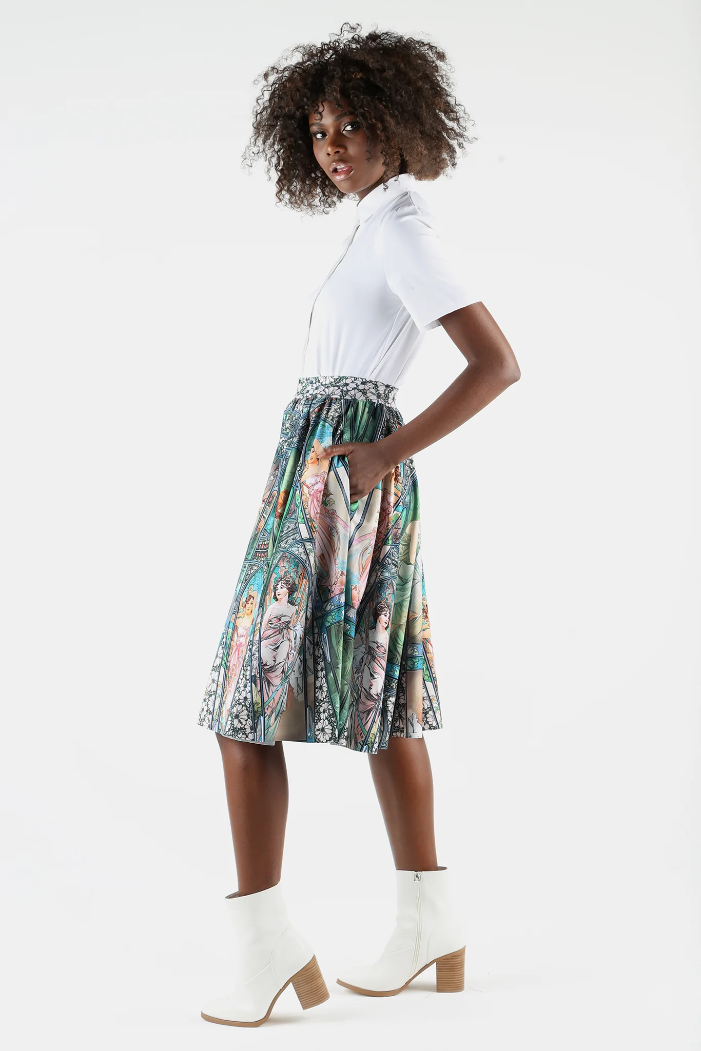 Times Of Day Pocket Midi Skirt - Image 3